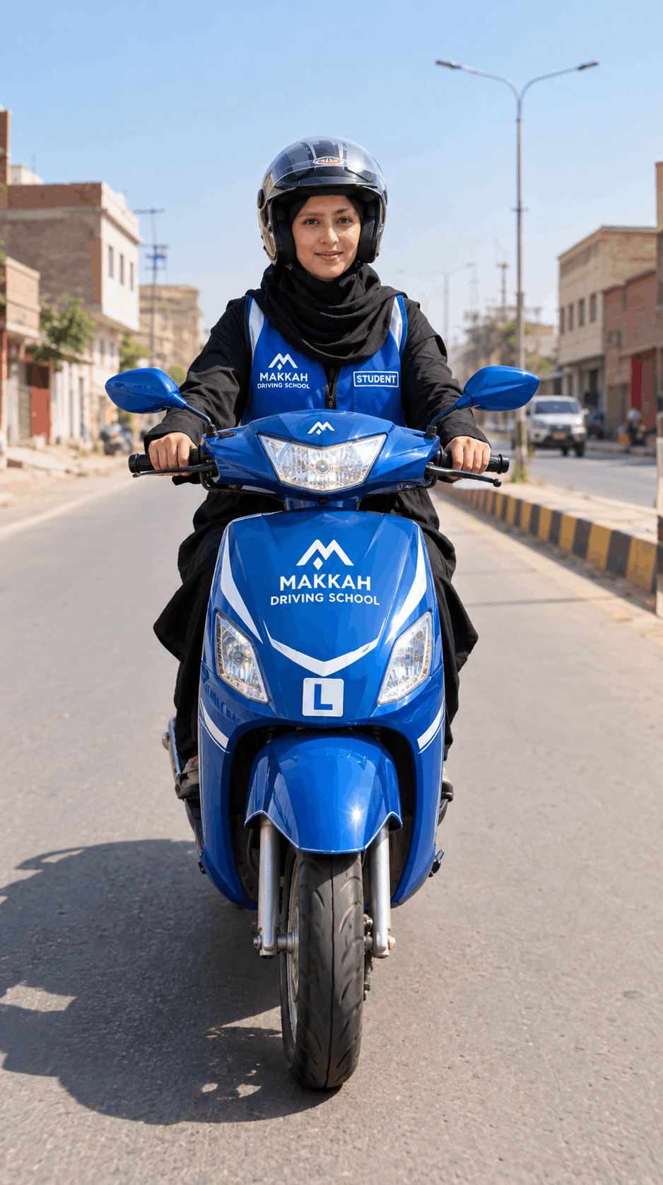 Scooty riding course at Makkah Driving School